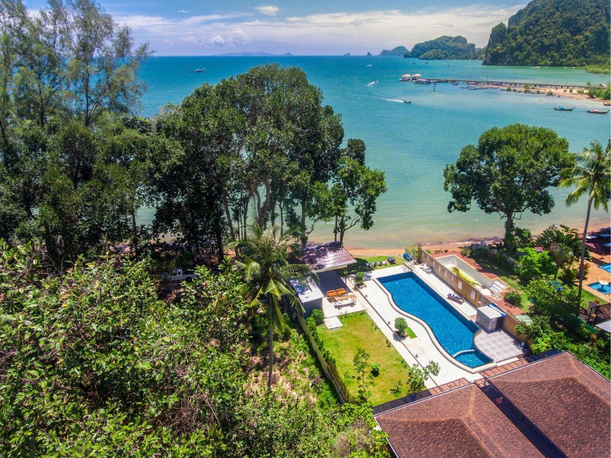 Aerial view of Blue Orchid Beach — pool, beach and the turquoise Andaman Sea