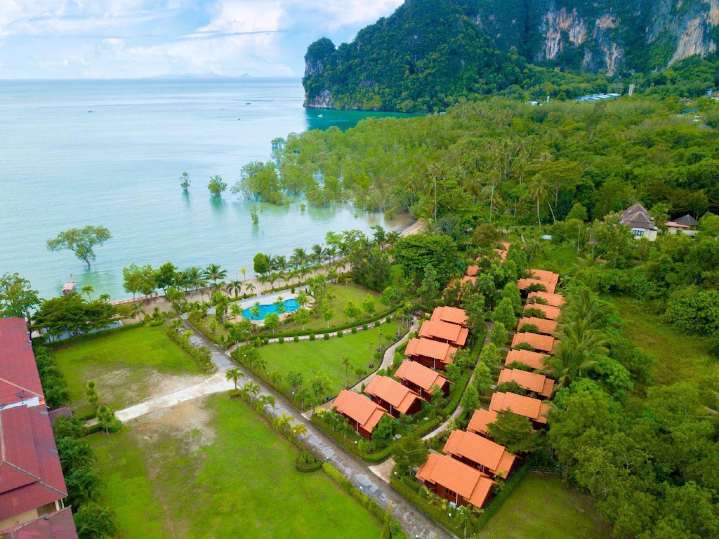 Aerial view of Diamond Beach Resort, Nammao, Krabi
